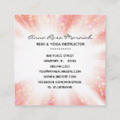 *~* Glitter Reiki Energy Healing Rays Light Worker Vierkante Visitekaartje (Achterkant)