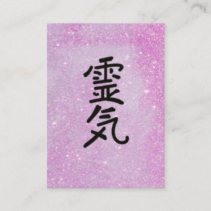 ** Glitter Reiki Master Practitioner Symbool Visitekaartje