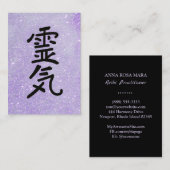 *~* Glitter- Reiki Master Teacher Symbool Visitekaartje (Voorkant / Achterkant)
