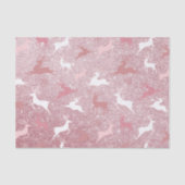 Glitter Reindeer Kerstpatroon Tissuepapier (Voorkant)