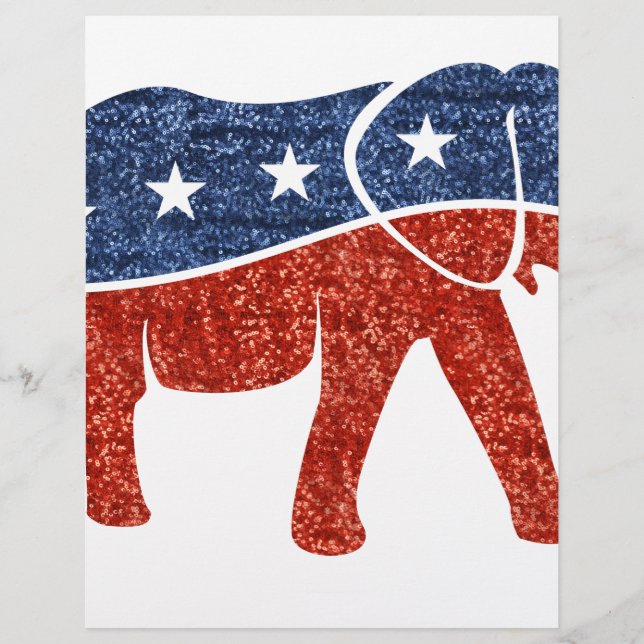 glitter - republikeinse olifant (Voorkant)