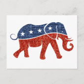 glitter - republikeinse olifant briefkaart (Voorkant)