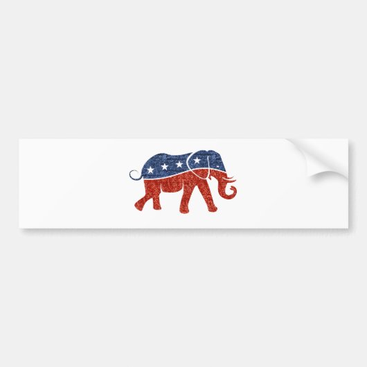glitter - republikeinse olifant bumpersticker (Voorkant)