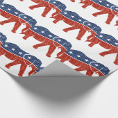 glitter - republikeinse olifant cadeaupapier (Hoek)