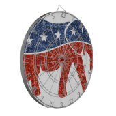 glitter - republikeinse olifant dartbord (Voorkant Links)