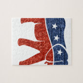 glitter - republikeinse olifant legpuzzel (Horizontaal)