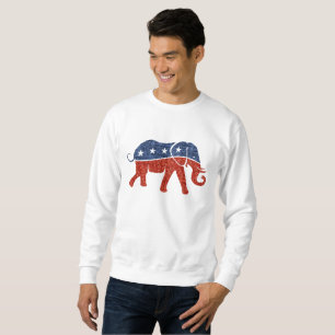 glitter - republikeinse olifant - mannen sweatshir trui