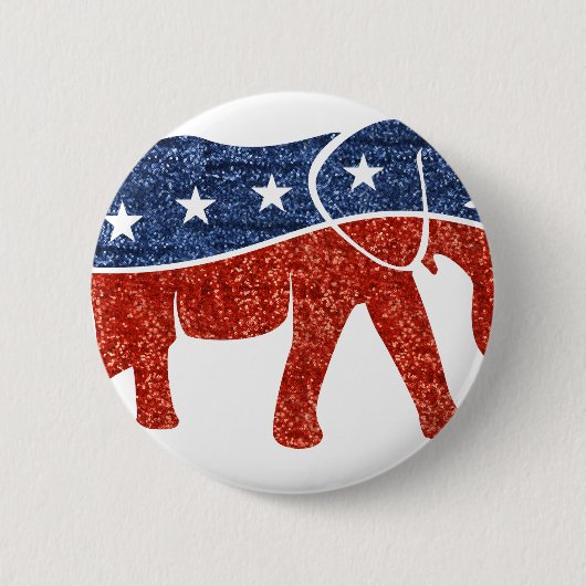 glitter - republikeinse olifant ronde button 5,7 cm (Voorkant)