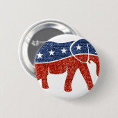 glitter - republikeinse olifant ronde button 5,7 cm (Voorkant /achterkant)