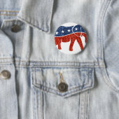 glitter - republikeinse olifant ronde button 5,7 cm (In situ)