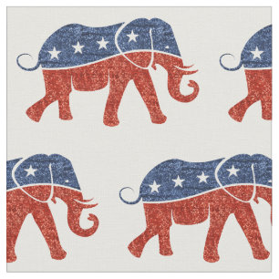 glitter republikeinse olifant stof