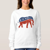 glitter - republikeinse olifant - sweatshirt (Voorkant)