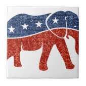 glitter - republikeinse olifant tegeltje (Voorkant)