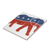 glitter - republikeinse olifant tegeltje (Zijkant)