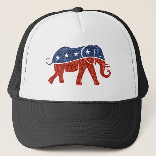 glitter - republikeinse olifant trucker pet (Voorkant)