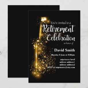 Glitter Retirement Celebration uitnodiging