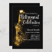 Glitter Retirement Celebration uitnodiging (Voorkant / Achterkant)