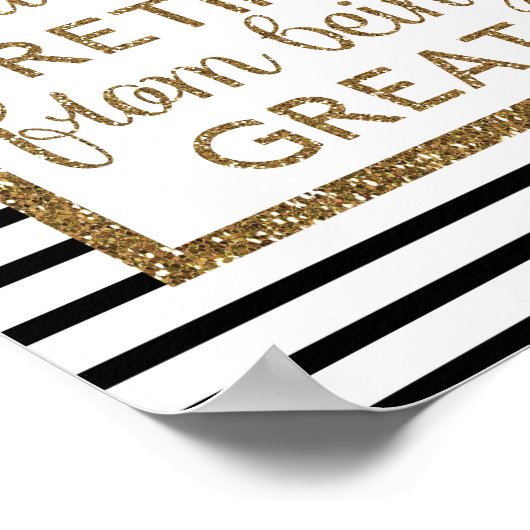 Glitter Retirement zwart en Gold Poster (Hoek)