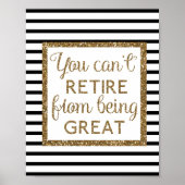 Glitter Retirement zwart en Gold Poster (Voorkant)