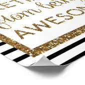 Glitter Retirement zwart en Gold Poster (Hoek)