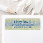 Glitter retour adreslabels etiket (Insitu)