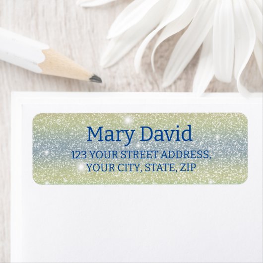 Glitter retour adreslabels etiket (Insitu)