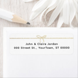 Glitter Ribbon Return Address Label