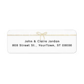 Glitter Ribbon Return Address Label (Voorkant)