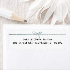Glitter Ribbon Return Address Label