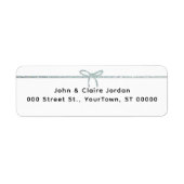 Glitter Ribbon Return Address Label (Voorkant)