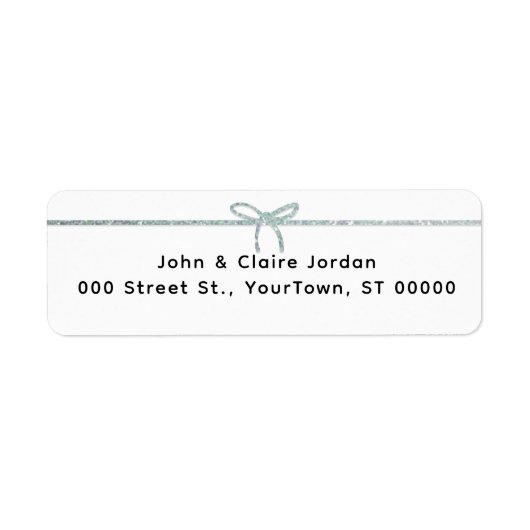 Glitter Ribbon Return Address Label (Voorkant)
