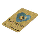 Glitter Rings & Heart Opslagdatum Magnet Magneet (Linkerzijde)