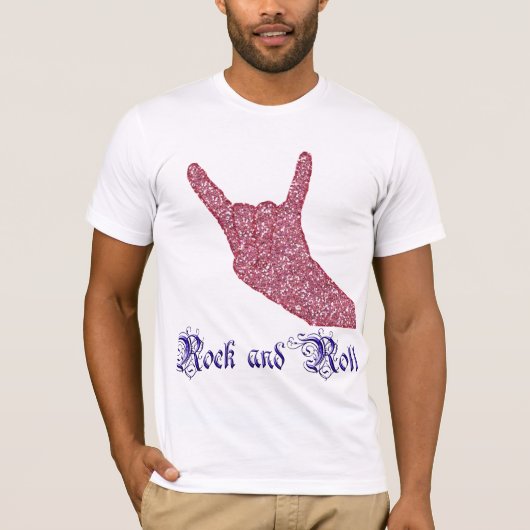 Glitter rock- en roltekenT-shirt T-shirt (Voorkant)