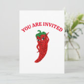 Glitter Rode Hete Pepper Diva Kaart (Staand voorkant)