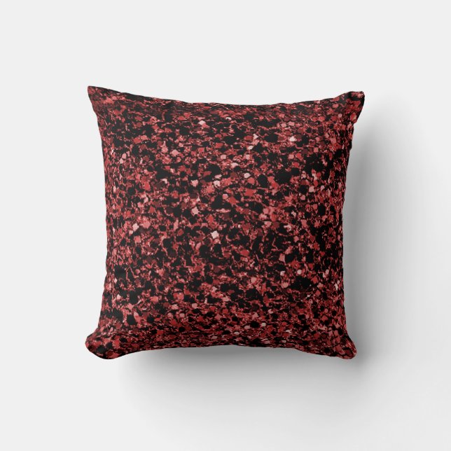 Glitter rode textuur werpen kussen (Voorkant)