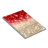Glitter (rood en goud) notitieboek (Rechterzijde)