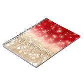 Glitter (rood en goud) notitieboek (Linkerzijde)