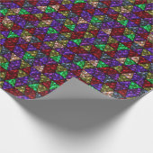 Glitter. Rood, groen, paars. Cadeaupapier (Hoek)