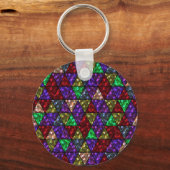Glitter. Rood, groen, paars. Sleutelhanger (Voorkant)