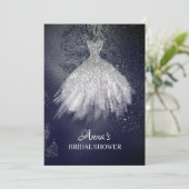 *~* Glitter Roos Bridal Dress Bridal Gown Shower Kaart (Staand voorkant)