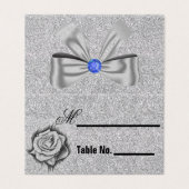 Glitter, Roos, diamanten en buskaartje Kaart (Buitenkant ongevouwen)