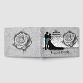 Glitter, Roos Diamonds en Bow Wedding Guest Book Gastenboek (Volledig)