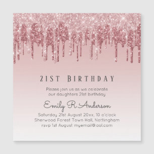 Glitter Roos Gold 21e verjaardag Roze meisje