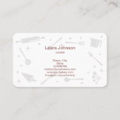 Glitter Roos Gold Baking Tools — gereedschap Whisk Visitekaartje (Achterkant)