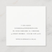 Glitter Roos Gold Blush Broom Cleaning Service Vierkante Visitekaartje (Achterkant)