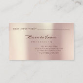 Glitter Roos Gold Body Shaping Appointment Card Afsprakenkaartje (Achterkant)