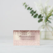 Glitter Roos Gold Body Shaping Appointment Card Afsprakenkaartje (Staand voorkant)