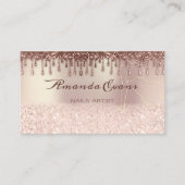 Glitter Roos Gold Body Shaping Appointment Card Afsprakenkaartje (Voorkant)