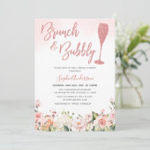 Glitter Roos Gold Brunch en breekbaar Vrijgezellen Kaart (Staand voorkant)