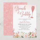 Glitter Roos Gold Brunch en breekbaar Vrijgezellen Kaart (Voorkant / Achterkant)